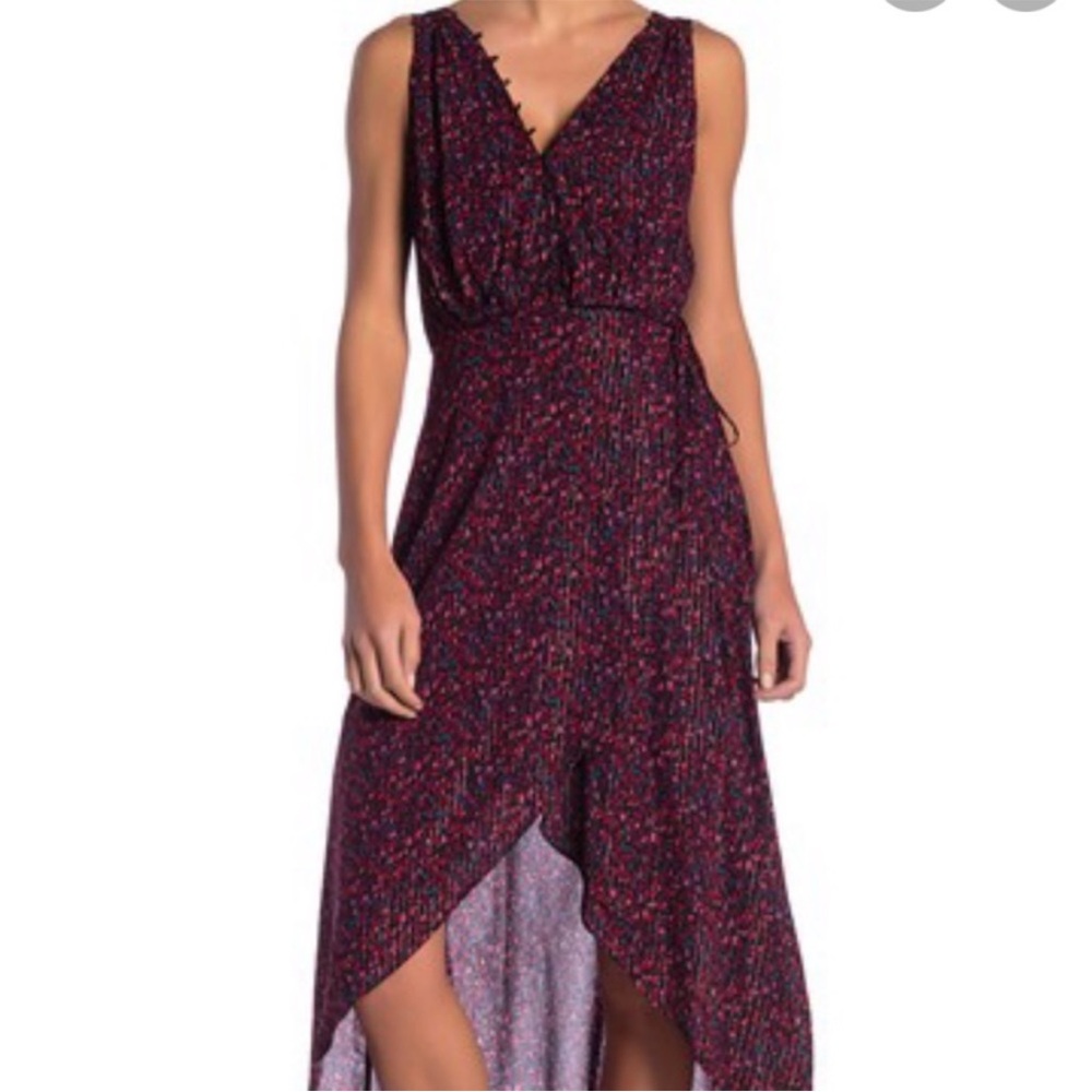 Adelyn Rae Black and Red High Low Dress